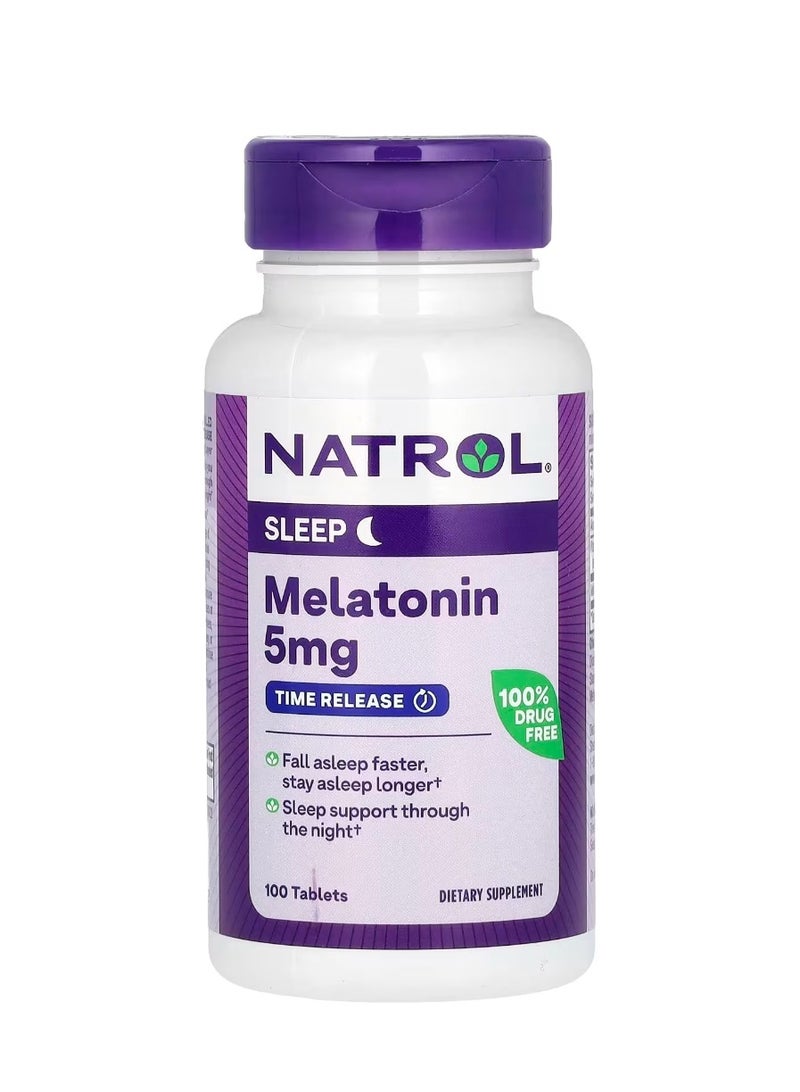 Natrol Sleep Melatonin Time Release 5 Mg, 100 Tablets - Image 1